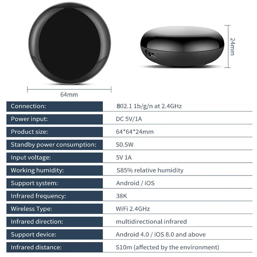 Tuya WiFi IR Remote Control Smart Home Universal Infrared