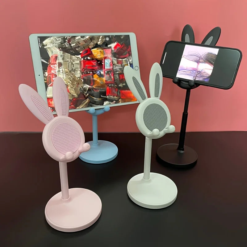 Cute Cartoon Bunny Phone Stand - Adjustable &amp; Compatible With IPhone, Kindle, IPad, Switch, Tablet &amp; More!