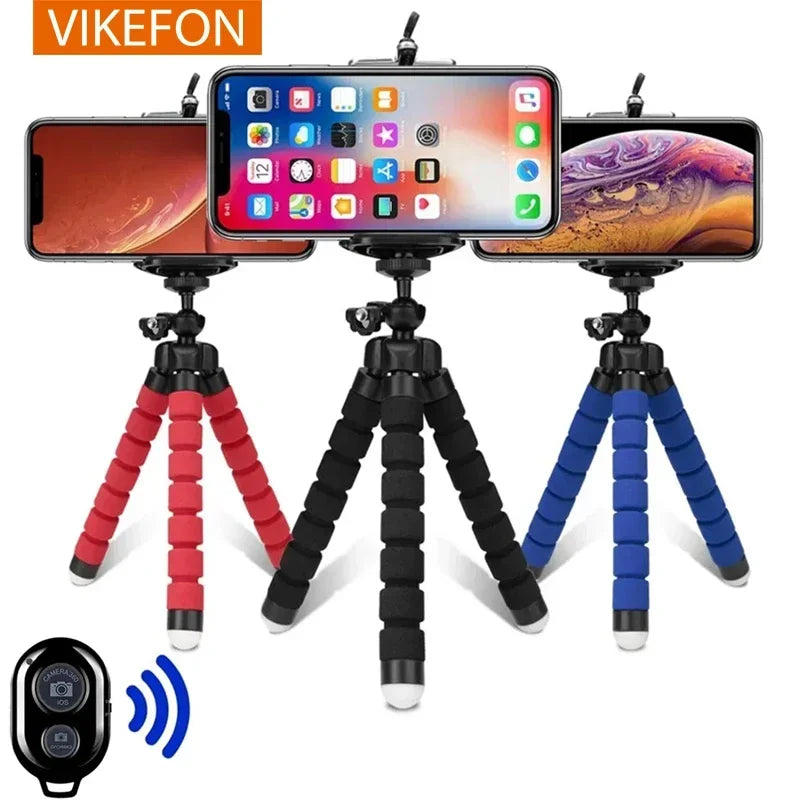 Tripods Tripod For Phone Mobile Camera Holder Clip Smartphone Monopod Tripe Stand Octopus Mini Tripod Stativ Camera Holder Stand 