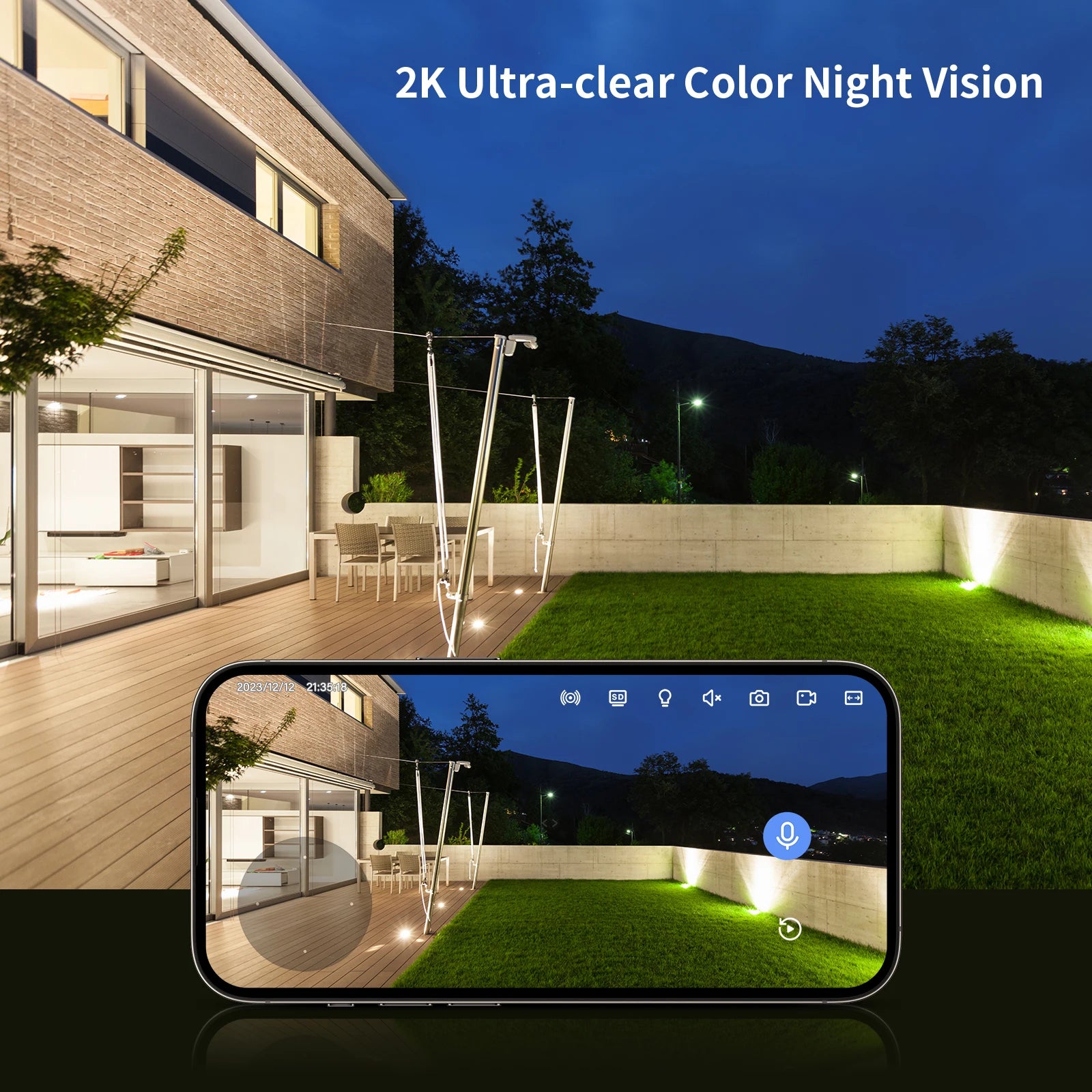 Jennov 2PCS Indoor/Outdoor Cameras 1296P Pet  Camera WiFi Camera Baby Monitor Color Night Vision 2-Way Audio for Home Security