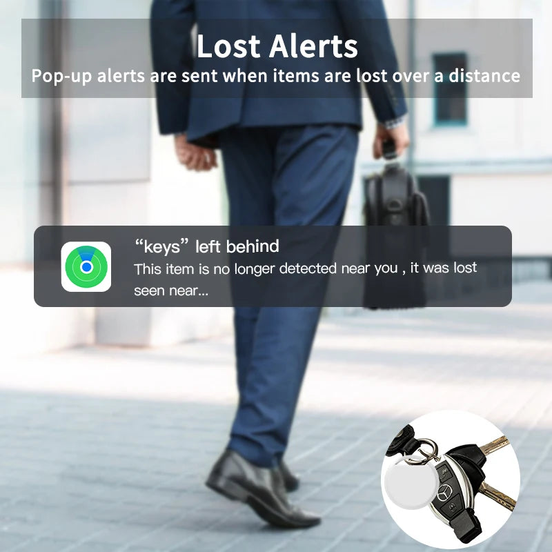 Mini Bluetooth GPS Tracker for Apple Find My Anti-Lose Reminder Sound Alarm Smart Tag Key Finder Dog Wallet Luggage Locator