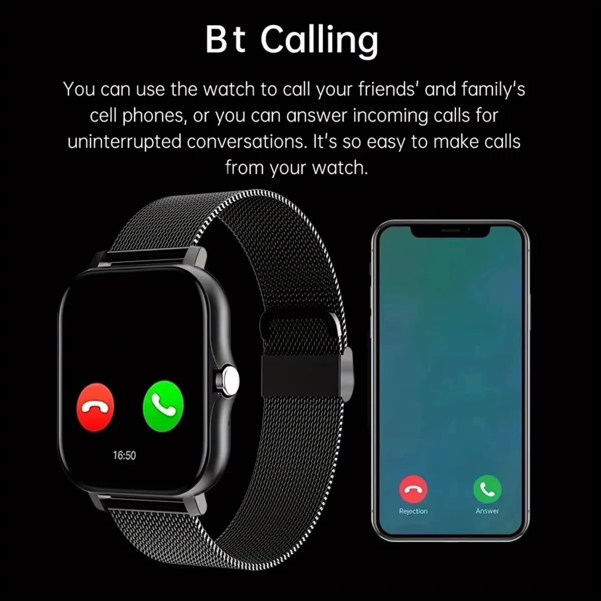 KESHUYOU 2025 New Bluetooth Answer Phone Smartwatch Bluetooth Talk Fitness Tracker Smartwatch For Men Women For Android IOS