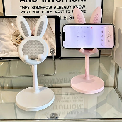 Cute Cartoon Bunny Phone Stand - Adjustable &amp; Compatible With IPhone, Kindle, IPad, Switch, Tablet &amp; More!