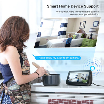 2K Indoor WiFi Home Security Camera 2-Way Audio Cloud & SD Card Storage Ai Detection 3MP HD Smart Home Baby Monitor Pet Dog Cam