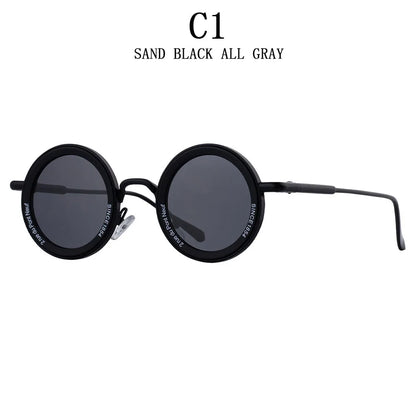 Round Steampunk Sunglass Men Vintage Punk Sunglasses Women Trendy Retro Fashion Glasses Gafas De Sol Hombre Lunette Soleil Femme