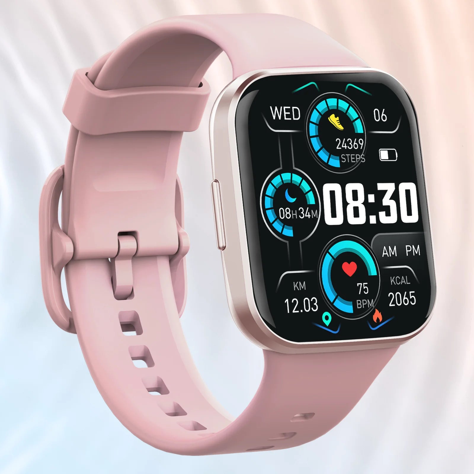 Nerunsa Fitness Smart Watch – 1.69" HD Display, 25 Sports Modes, IP68 Waterproof
