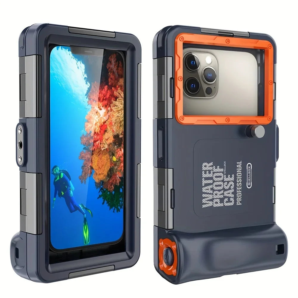 Waterproof Phone Case Holsters &amp; 15m Diving 50ft Swimming Premium Protective Housing &amp; Lanyard For iPhone Samsung 6.8" Phone