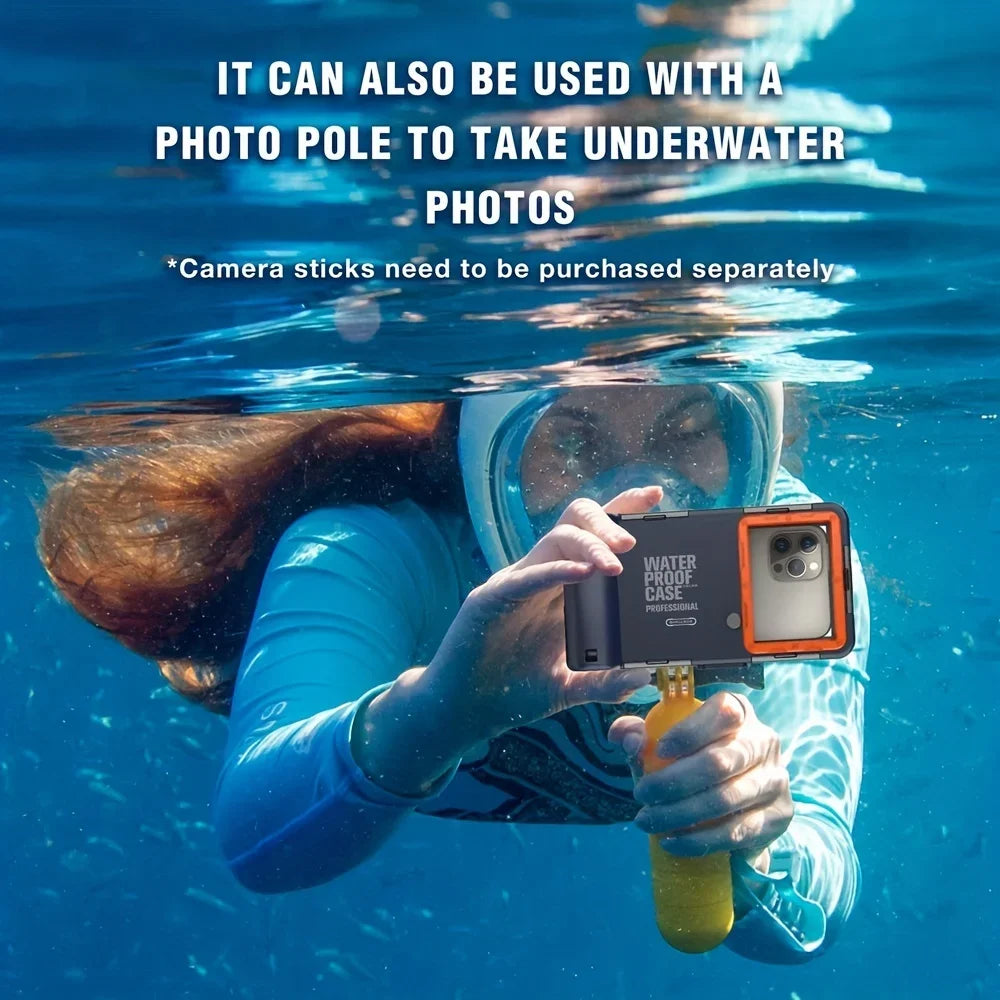 Waterproof Phone Case Holsters &amp; 15m Diving 50ft Swimming Premium Protective Housing &amp; Lanyard For iPhone Samsung 6.8" Phone