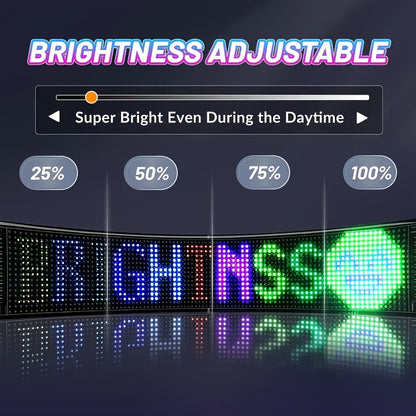 [Flexible LED Matrix Panel] LED Matrix Panel Sign with USB Power, App Control &amp; Remote | Flexible, DIY Programmable Lighting for Stores, Hotels, Holidays | Easy Installation, Durable Design, Dimmable Graphite RGB Display, Hol