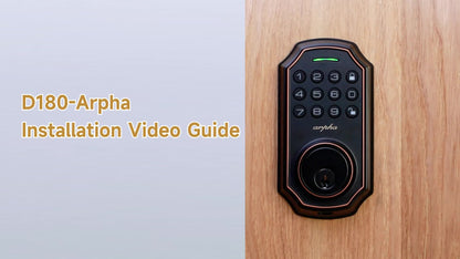 Arpha Smart Keyless Entry Door Lock - 100 Code Anti-Peek Combination, Auto Lock/Unlock, Easy Installation, Black &amp; Orange, Low Battery Alarm, for Secure Home Access, Anti-Peeking, Smart Door Lock, One Touch Lock, Strong and H