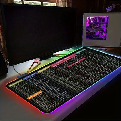 Extra-Large Glow-in-the-Dark 15W RGB Charging Mouse Pad - Fast Charge Desk Mat for Gaming &amp; Office Use - Phones, Laptops &amp; Tablets