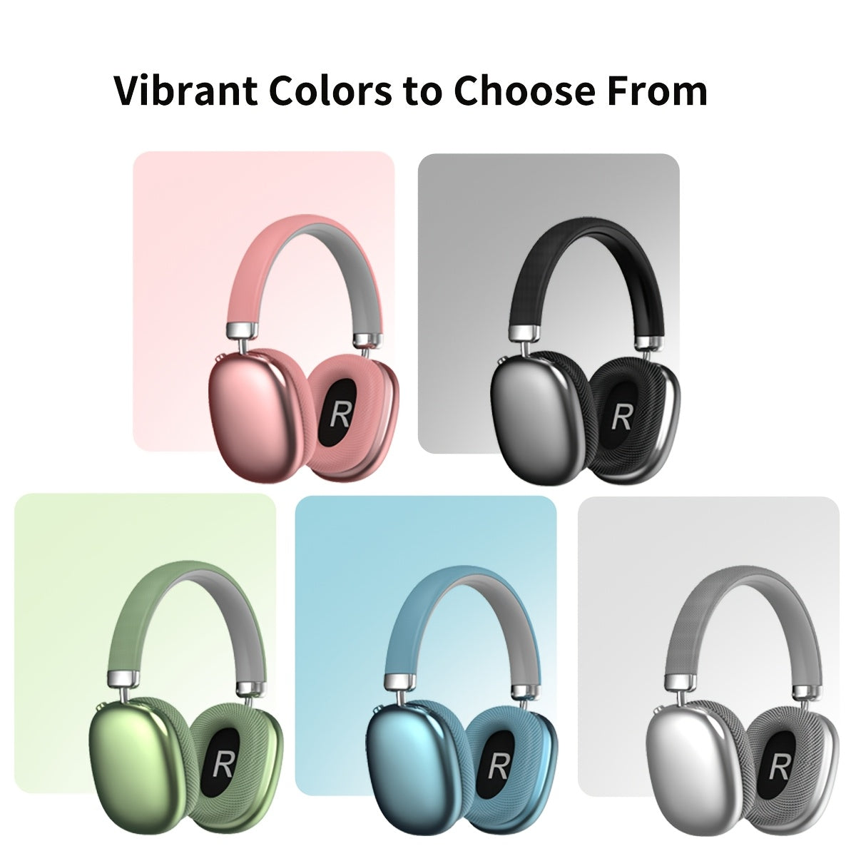 New Headphones, High Fidelity Stereo Sound, Deep Bass, Wireless 5.3, Stable Connection Supporting FM And TF Cards. ENC Noise Reduction, Low Latency Suitable For Gaming, Suitable For Mobile Phones, Computers, Etc., Very Suitableab