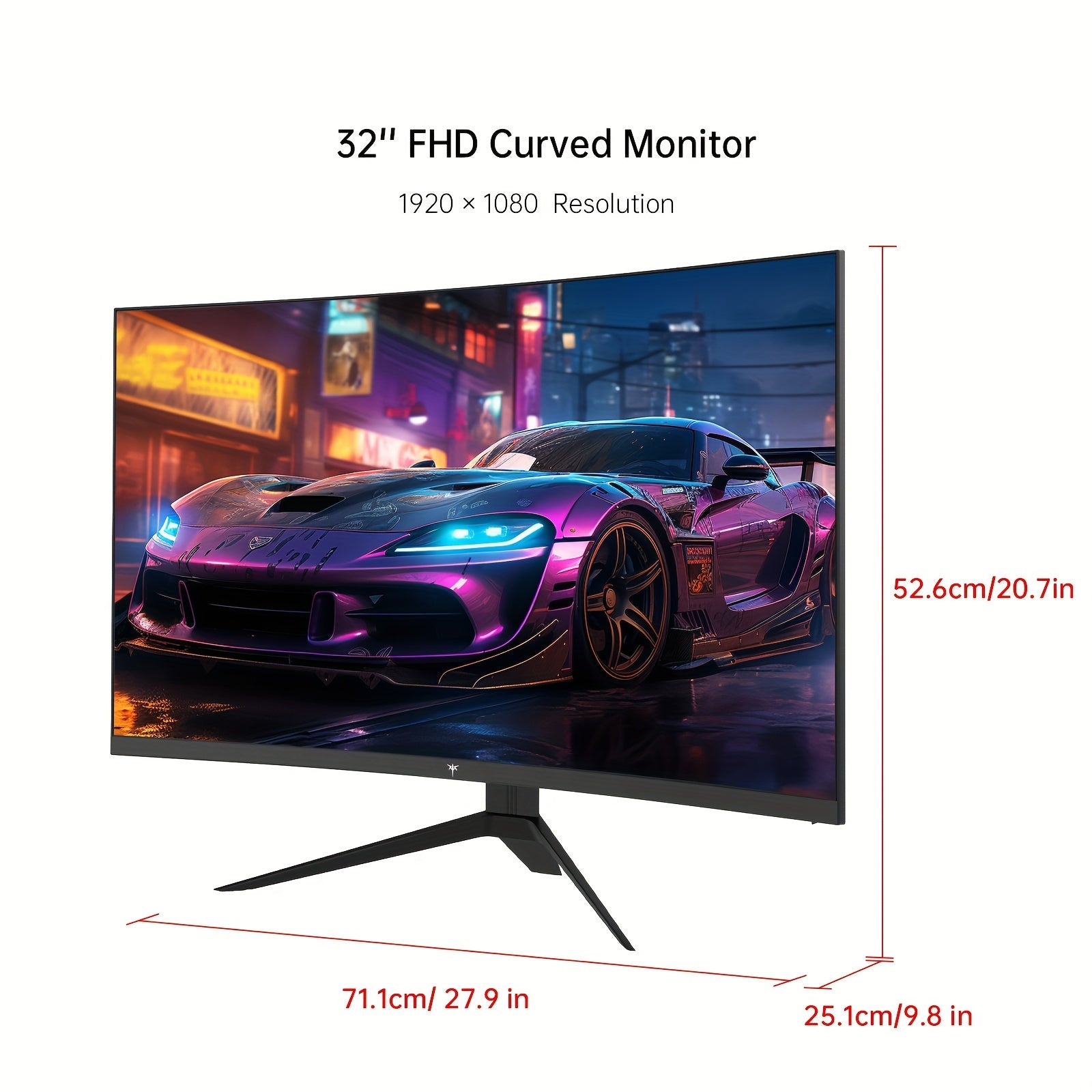 32 Inch FHD 1080P Curved Gaming Monitor - VA 1500R 165Hz 1ms MPRT, FreeSync &amp; G-Sync Compatible, 122% sRGB, HDR10, DP/HDTV, VESA Wall Mount for Gaming, Home Office &amp; Business PC, Sleek Frame Design | Wide Viewing Angle, Gamin